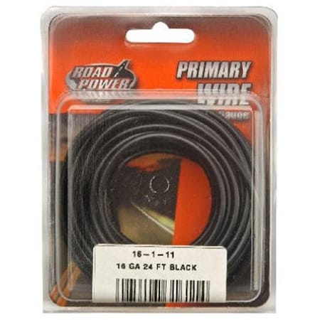Southwire Primary Wire, 16 AWG, Copper, Black, PVC Jacket, Stranded 115648